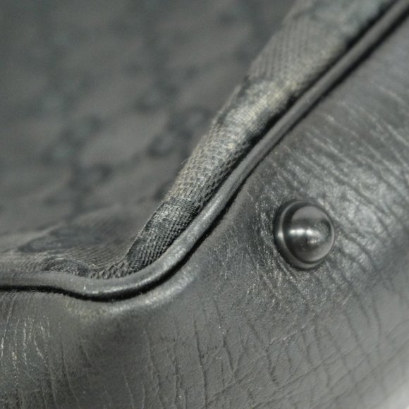 Gucci Tote Bag GG Canvas Bamboo 112530 Black Women's - Picture 13 of 14